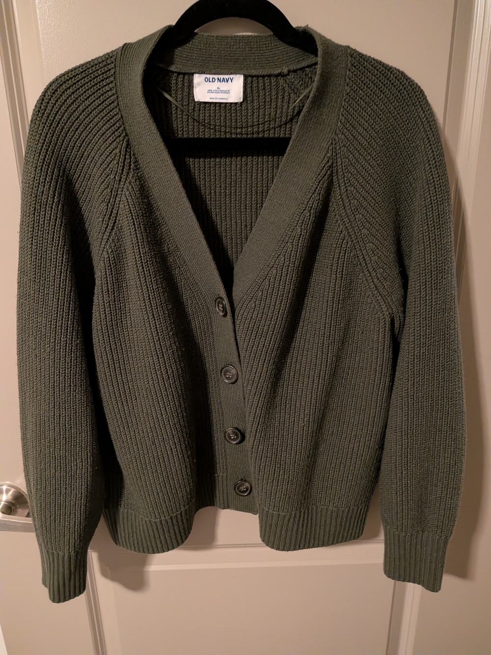 Old Navy Women's Olive Green Ribbed Jacket - M Because Shrinkage